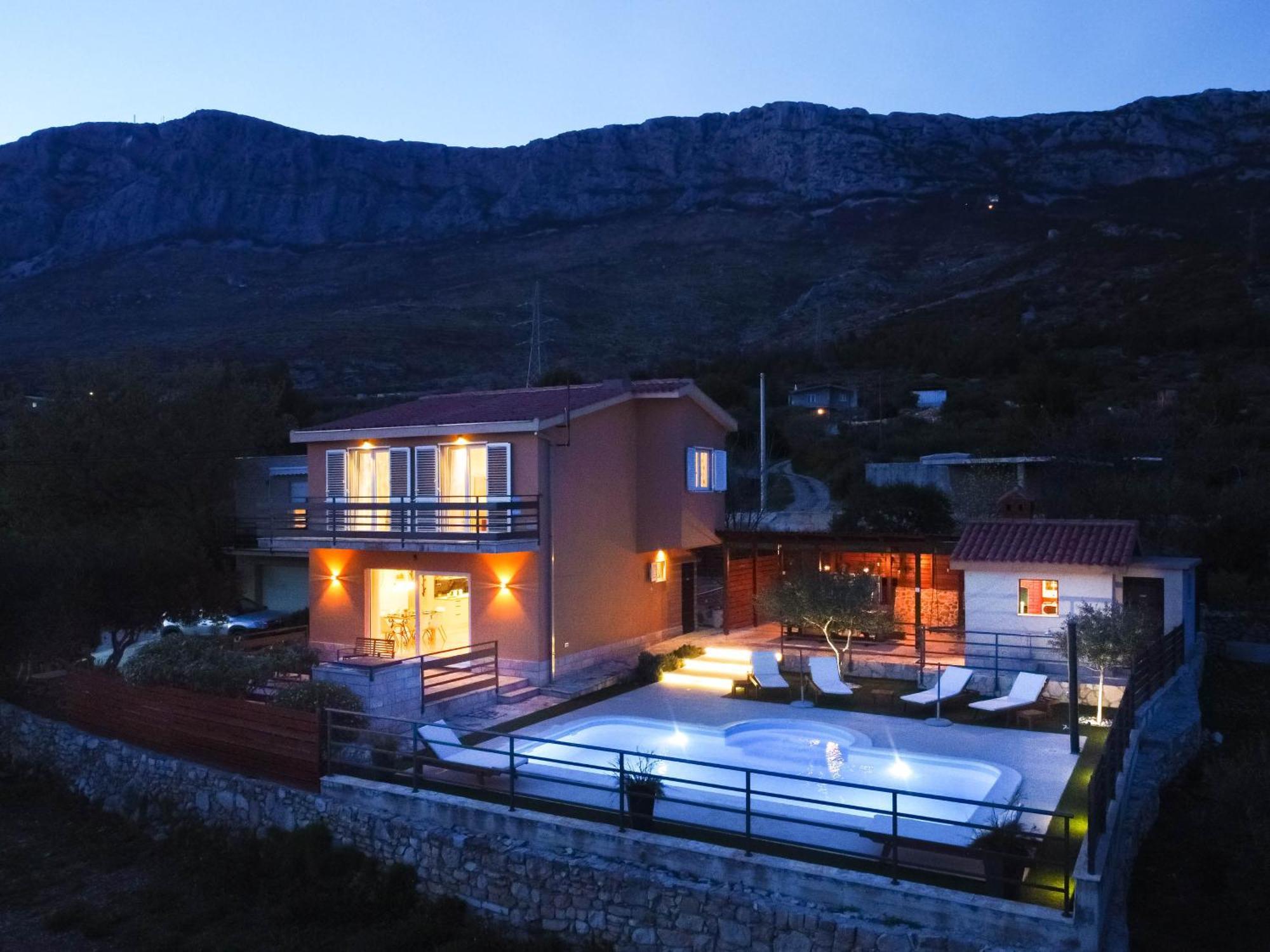 Holiday Home Magic View With Private Heated Pool Kastela Exterior photo